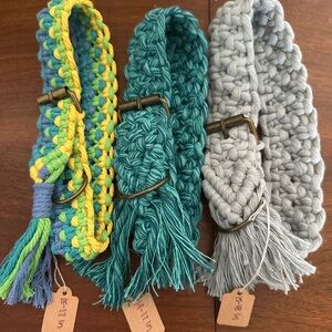 Vibrant Braided Dog Collars - Multicolor Set